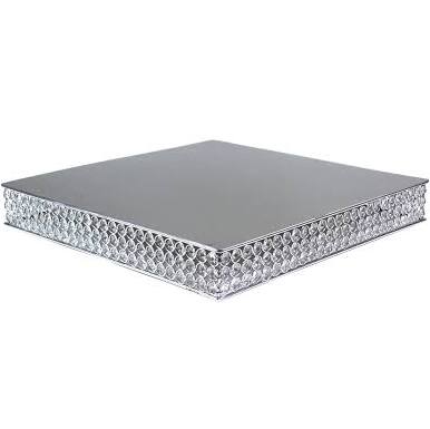 20" Square Crystal Cake Stand